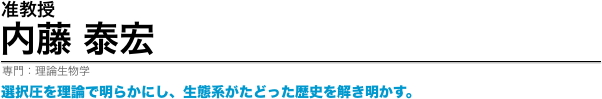 内藤泰宏准教授