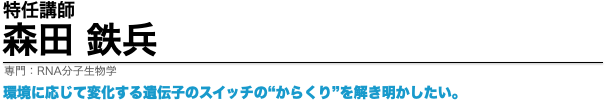 森田 鉄兵特任講師